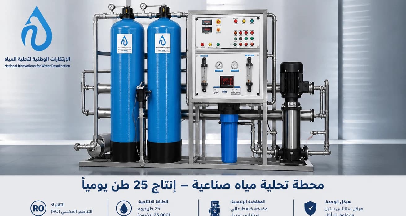 محطة تحلية مياه صناعية عامة للاستخدام المرجعي في الصفحات التجارية